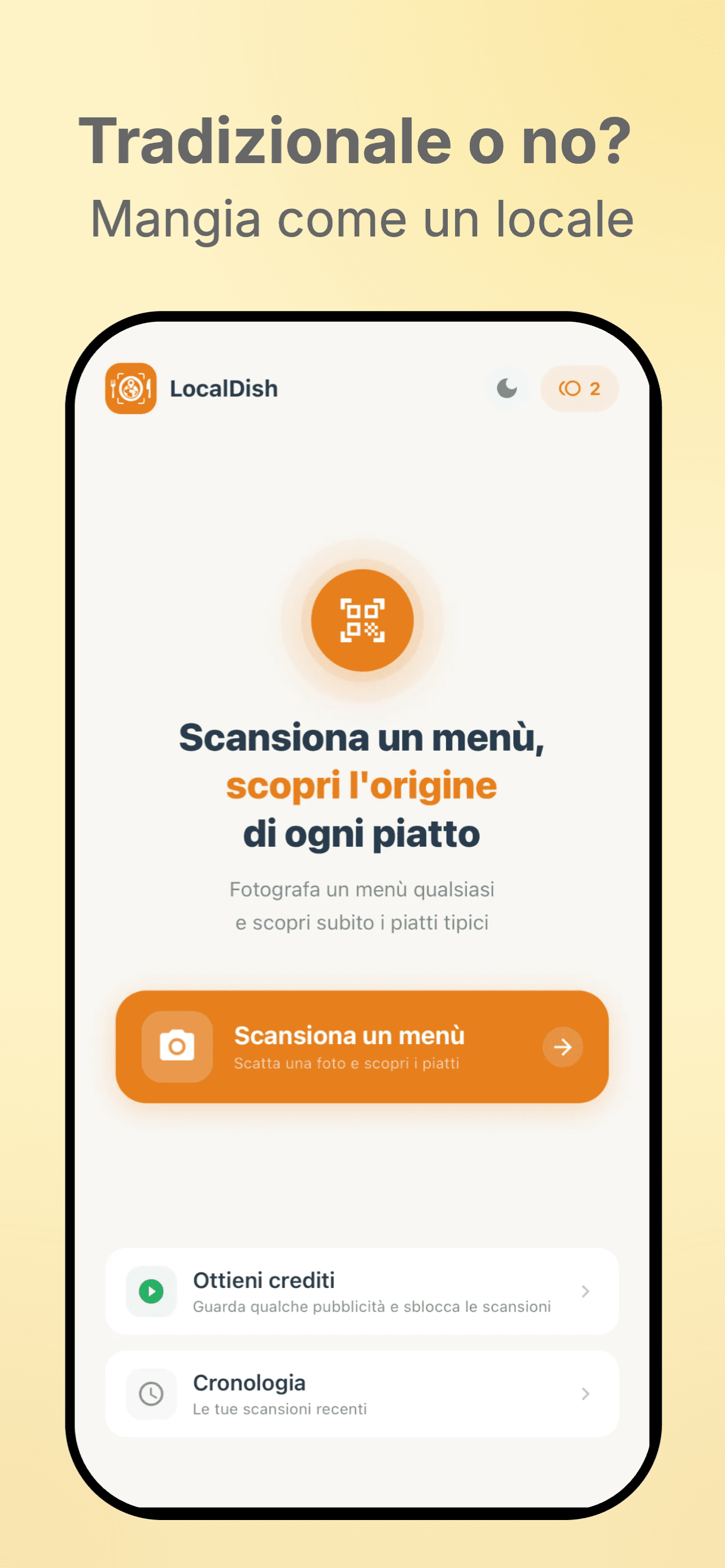 LocalDish app home screen